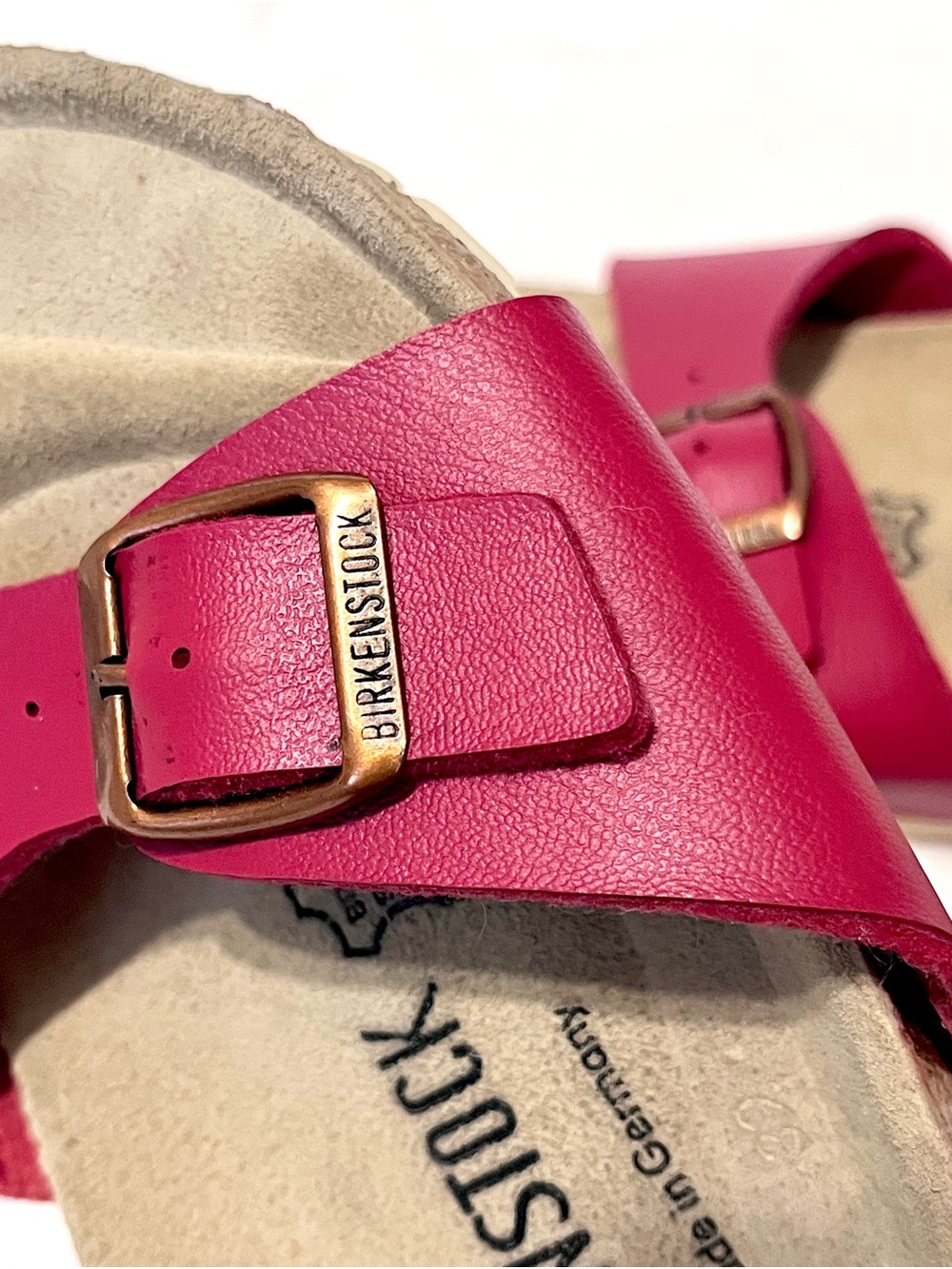Birkenstock Madrid Slide Sandals Berry Red Narrow 37 L6.5 NWOT - Picture 5 of 6